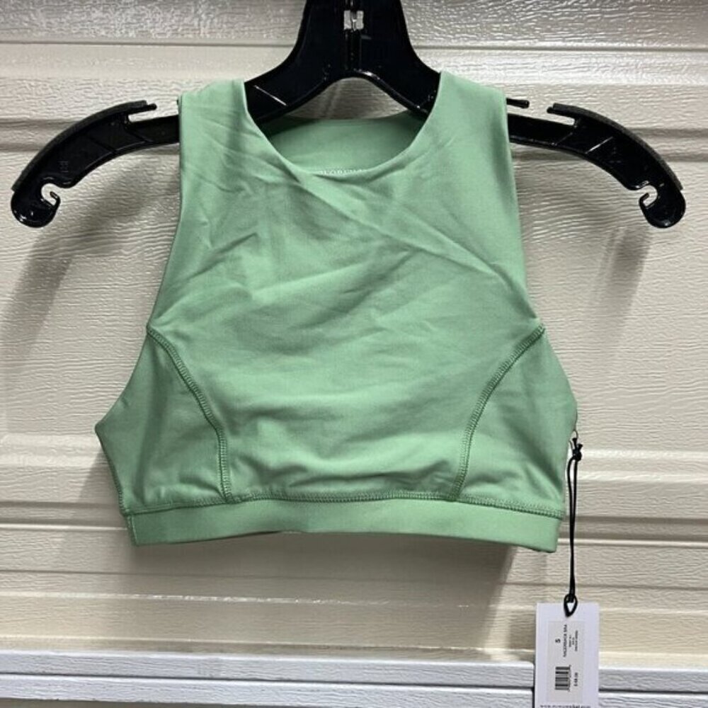 WeWoreWhat Revolve Athletic High Neck Racerback Sports Bra SMALL Fair Green - Picture 2 of 6